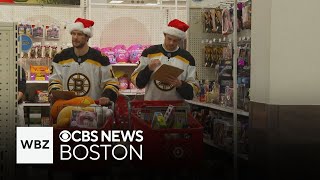 Boston Bruins head to Watertown Target for annual toy shopping visit [upl. by Aneres]