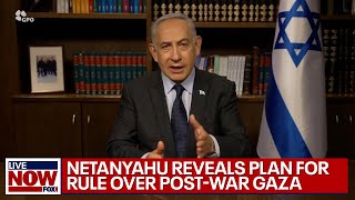 IsraelHamas war Netanyahu reveals postwar Gaza plan Palestinians reject  LiveNOW from FOX [upl. by Eckel797]