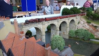 York Model Railway Show Layout of Knaresborough North Yorkshire [upl. by Relyat853]