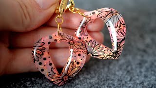 easy chamomile polymer clay earrings tutorial DIY jewelry [upl. by Adriel392]