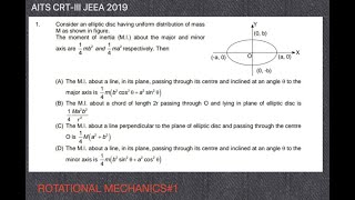 problem3rotational mechanicsAITSFIITJEE [upl. by Enirbas]