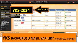 YKS BAŞVURUSU NASIL YAPILIR GÖRÜNTÜLÜ ANLATIM 2024 YKS BAŞVURUSUÖSYM ŞİFRESİ ALMA [upl. by Arba]