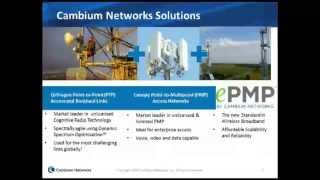 Webinar Cambium Networks ePMP Wireless Networking Products  Connecting the Unconnected [upl. by Yorled622]