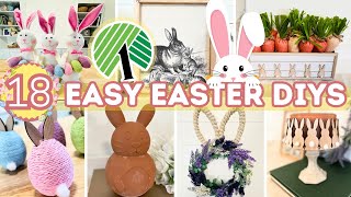 🐰 18 EASY DOLLAR TREE EASTER DIYS 🐰 [upl. by Buckingham]