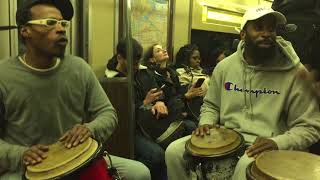 Music in NYC  The Last Drummers on the Subway April 2018 [upl. by Ludlow]