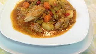 Costillas guisadas con verduras  Recetas de Cocina [upl. by Alegnave]