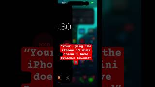 Dynamic Island on iPhone 13 mini 💀 apple [upl. by Orapma]