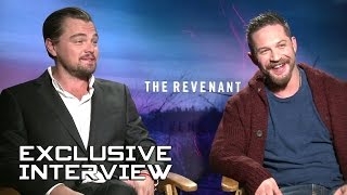 Leonardo DiCaprio and Tom Hardy Exclusive Interview  THE REVENANT 2015 [upl. by Lalad965]