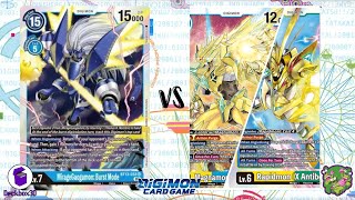 DIGIMON TCG Local match MirageGaogamon Blue vs Armor Vaccine Yellow  THE BIG BOX [upl. by Bravar356]