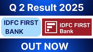 IDFC first bank Q2 result 2025  IDFC first bank share lates news  IDFC first bank dividend news [upl. by Siseneg681]