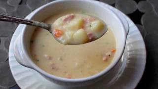 Ham and Potato Soup Recipe  Ham and Potato Chowder [upl. by Ender734]