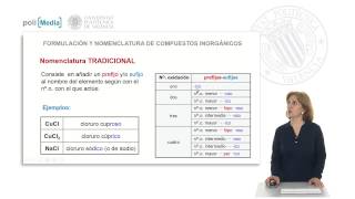 Formulación y nomenclatura de compuestos inorgánicos Tipos de nomenclaturas  36101  UPV [upl. by Fatima34]