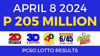 Lotto Result April 8 2024 9pm PCSO [upl. by Leahcimrej]