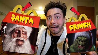 DO NOT ORDER SANTA CLAUS AND GRINCH HAPPY MEAL AT 3 AM GROSS [upl. by Oijile]