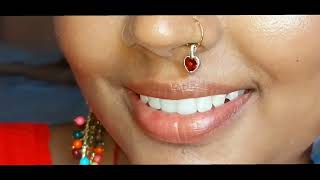 Customizes nose ring How to wear and remove nose ring [upl. by Boehmer780]