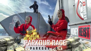 PARKOUR POV MONEY HEIST VS SWAT  RACE PARKOUR EP10 Epic Parkour Pov Chase [upl. by Saduj]