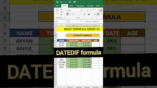 DATEDIF Function  How to Calculate Age in Excel from a Date of Birth  How Old Are You [upl. by Hutton173]