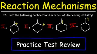 SN1 SN2 E1 E2 Reaction Mechanism  Test Review [upl. by Kelsi]