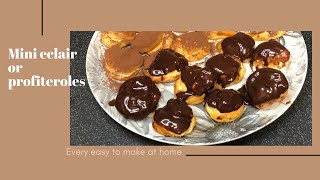 ঈদ রেসিপি হালকা মিষ্টি চকলেট বল।Mini Éclair  How to Make a Chocolate ProfiterolesAshna [upl. by Eriuqs]