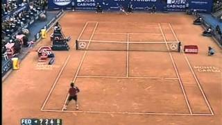 Gasquet amazing backhand against Federer at matchpoint Monte Carlo 05 [upl. by Vashtia506]