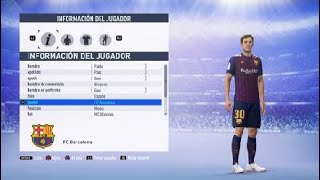 FIFA 19 Como Crear a Gavi FC Barcelona [upl. by Claybourne]