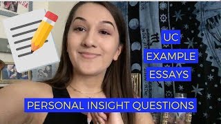 UC Personal Insight Question Examples  The Essays that Got Me Into UCLA Berkeley  More [upl. by Dela]