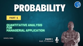 Probability I Part 1 I IGNOU MBA 2024 I SEM 1 I Malayalam [upl. by Jahdol521]