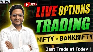 05 February Live Trading  Live Intraday Trading Today  Bank Nifty option trading live Nifty 50 [upl. by Adidnere]