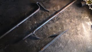 Forged fire poker tips without forge welding [upl. by Black767]