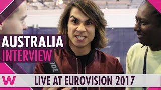 Isaiah Australia 2017 interview  Eurovision 2017  wiwibloggs [upl. by Oinotnaocram]