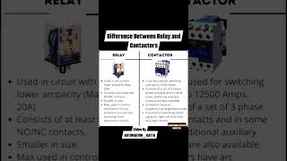 Relays vs Contactors Difference automationkatta  industrialautomation  electrical automation [upl. by Remington]