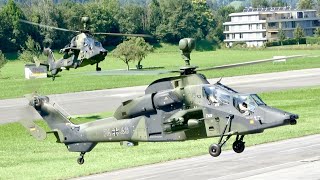 4K 2x German Army Eurocopter Tiger EC665 74487453 Arrival at Mollis Zigairmeet 2023 [upl. by Manville]