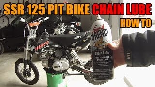 SSR 125 Pit Bike Chain Lube and Maintenance [upl. by Eibber]