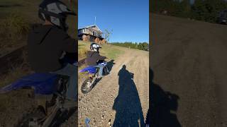 Racing my son on his YZ65 vs my YZ125 yamaha yz65 yz125 shorts motorcycle motocross [upl. by Leen]