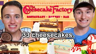 We Tried Every CHEESECAKE at Cheesecake Factory 33 cheesecakes 40000 calories YUM [upl. by Yboj]