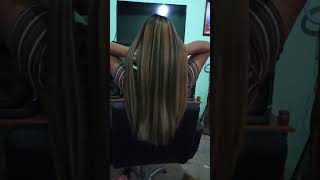 mechas marcadas en rubio dorado 🥰🥰😘😘 [upl. by Ranjiv]