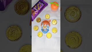 Gold coin with kinder joy popsiclesatisfyingvideoshortvideoviral [upl. by Adnaram]