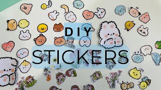 How to make paper stickers 2 ways to make paper sticker paper bee [upl. by Chladek984]