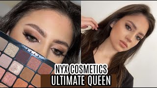 NYX COSMETICS ULTIMATE QUEEN EYESHADOW PALETTE REVIEW  TUTORIAL [upl. by Aseneg]