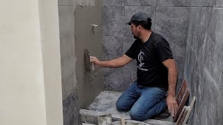 Casa 6x7🏕🏠 video 10 Colocacion de ceramica en baño [upl. by Imik]