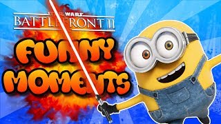 Star Wars Battlefront 2 Funny Moments Montage FUNTAGE 10  MINIONDROID [upl. by Essilrahc489]