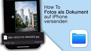 Bilder amp Videos als Datei per WhatsApp auf iPhone verschicken ohne Qualitätsverlust [upl. by Serafina]