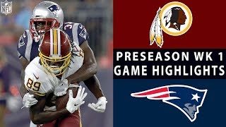 Redskins vs Patriots Highlights  NFL 2018 Preseason Week 1 [upl. by Cianca476]