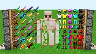 x99 iron golems and all armors and all swords combined [upl. by Madison]