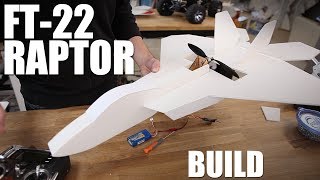 Flite Test  FT22 Raptor  BUILD [upl. by Nishom]