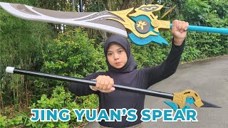 How to make JING YUANS SPEAR out of EVA FOAM [upl. by Eelarac171]