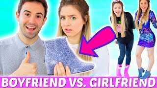 BOYFRIEND BUYS OUTFITS FOR GIRLFRIEND  Couples Christmas Outfit Shopping Challenge [upl. by Ymassej]