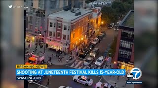 Shooting in Washington DC Police officer multiple others shot in popular bar area  ABC7 [upl. by Gawen]