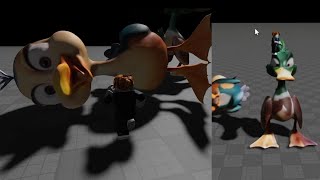 TESTING AI GENERATED 3D MODELS  DAX MALLARD amp KIM From MIGRATION MOVIE in My ROBLOX MAP [upl. by Hirai]