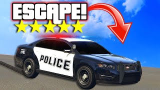 Escaping 5 Stars IN A COP CAR  GTA5 [upl. by Mauchi]